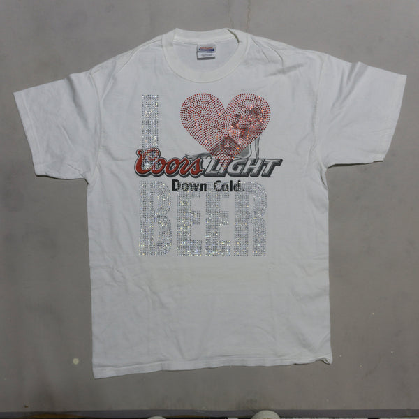 I LOVE BEER COORS LIGHT TRUCKER GIRL